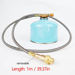Outdoor Camping Stove Butane Gas Adapter Split Stove Converter Connection Hose Gas