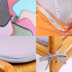 Removable Square Chair Cushion Seat Pad With Ties Cotton Seat Cushion Filling Dining