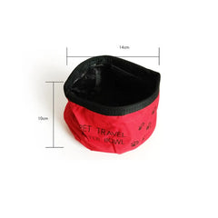 Dog Cat Puppy Food Water Bowl Dish Oxford Fabric Outdoor  Feeder Folding Collapsible