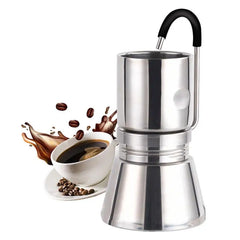 BRSTC05 Stovetop Espresso Maker Camping Coffee Distiller Maker Stainless Steel Moka