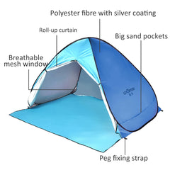 Automatic Tent UV Protection Outdoor Camping Tent Travel Instant Pop Up Beach Tent