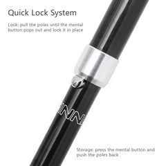 BISINNA 1pcs/2pcs Folding Trekking Poles Carbon Fiber Collapsible Telescopic Sticks