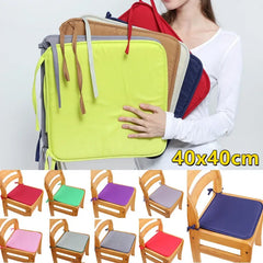 Removable Square Chair Cushion Seat Pad With Ties Cotton Seat Cushion Filling Dining