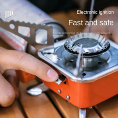 Camping Gas Stove Mini Big Power Heater Gas Stove Cookware Outdoor Tourist Burner