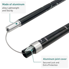 5-Section Portable Outdoor Fold Trekking Pole Walking Hiking Stick Telescopic Club