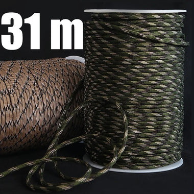 31 Meters Dia.4mm 7 Stand Cores Parachute Cord Lanyard Outdoor Camping Rope Climbing