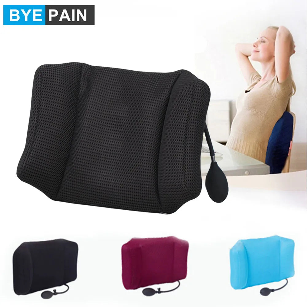 1Pcs BYEPAIN Portable Inflatable Lumbar Support Cushion/ Massage Pillow