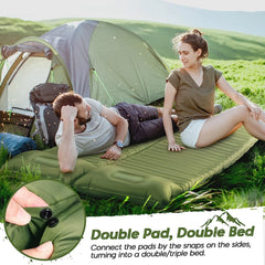 Outdoor Ultralight Sleeping Pad Thicken Inflatable Mattress with Pillow Built-in Pump