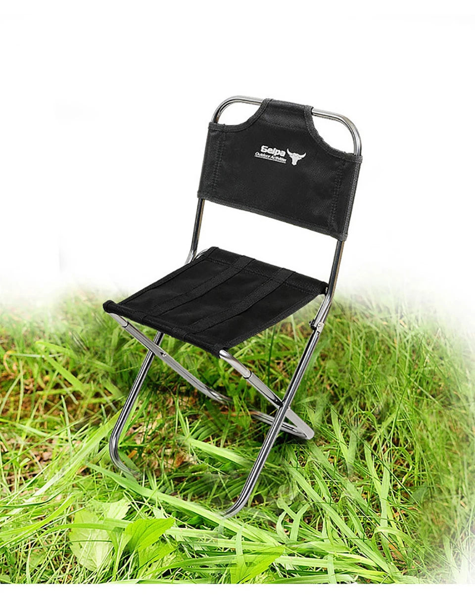 Light Outdoor Fishing Chair by Strong Aluminum Alloy Nylon Camouflage Folding Small