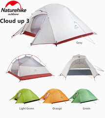 Naturehike Cloud Up 1 2 3 Tent Ultralight Camping Tent for 1-3 People Outdoor Travel