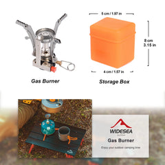 Portable folding outdoor stove cookware gas burner camping stove for hiking picnic BBQ