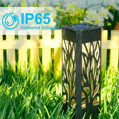 Solar Lights Outdoor with Solar Panel Pathway Lights IP65 Waterproof Garden Lights Auto