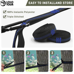 260x140cm Camping Hammock with Mosquito Net Double Travel Hanging Sleeping Bed