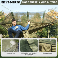 Camping Hammock With Mosquito Net Double Travel Hammock With Tree Straps