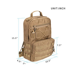 Tactical Hydration Backpack 15L Bladder Bag Hiking Biking Running Backpacks Molle