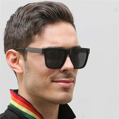 Retro Square Polarzied Men's Sunglasses For Driving High Quality UV400 Oversized