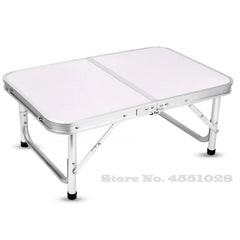 Foldable Aluminum Table For Camping Dinning Light Weight Laptop Bed Desk Adjustable