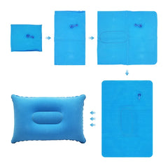 Portable Fold Outdoor Travel Sleep Pillow Camping Tent Inflatable Pillow Airplane Hotel