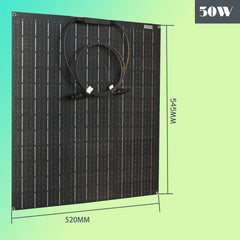 50W 100W solar panel 12V ETFE Flexible Monocrystalline Solar Cell Battery System Kit