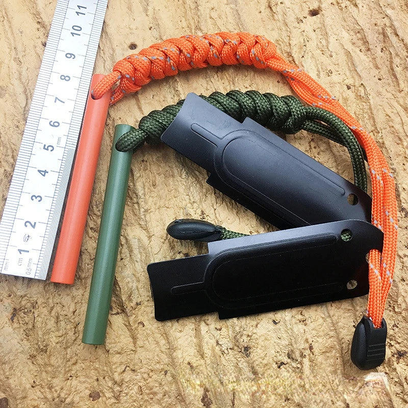 Colored 8 * 80mm outdoor Camping Survival Tool Kits EDC Gear fire and survival whistle