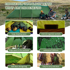 Naturehike Opalus 2 3 4 Tent 2 3 4 Person Hiking Tent 4 Season Tent Ultralight Family