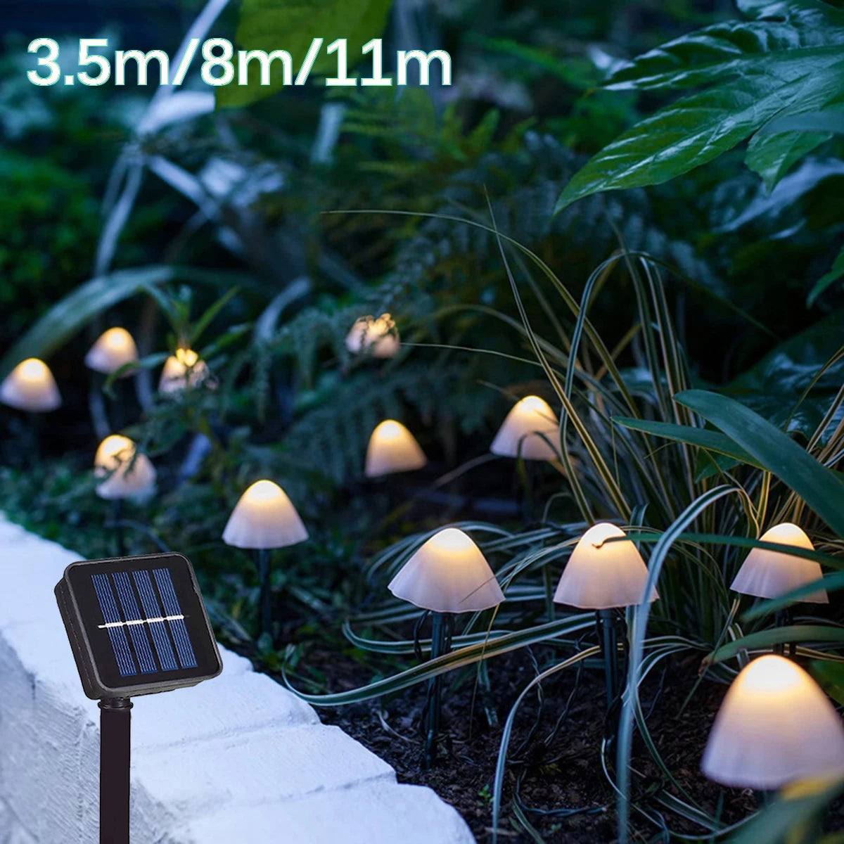10-30 LED Solar String Lights Fairy Path Lawn Landscape Mushroom Lamp Outdoor