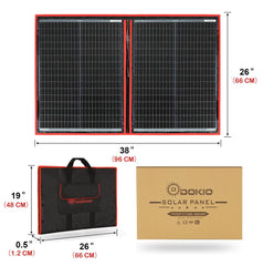 Dokio 18V 80W 160W 100W 200W Portable Foldable Solar Panel With 12V Controller