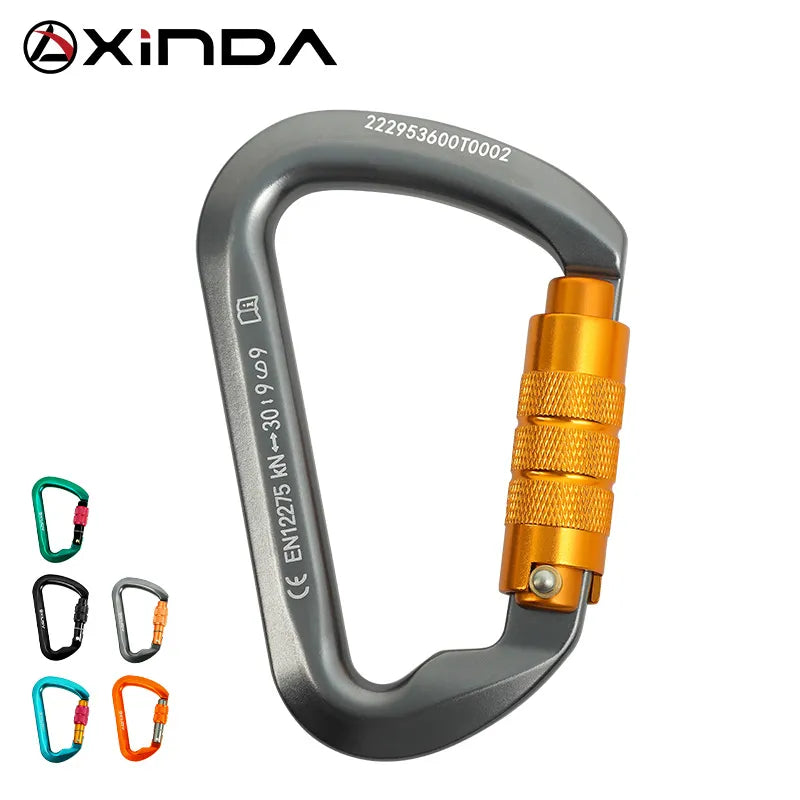 Xinda Outdoor Carabiner Rock Climbing Mountain Landing 30kN High Altitude Operation