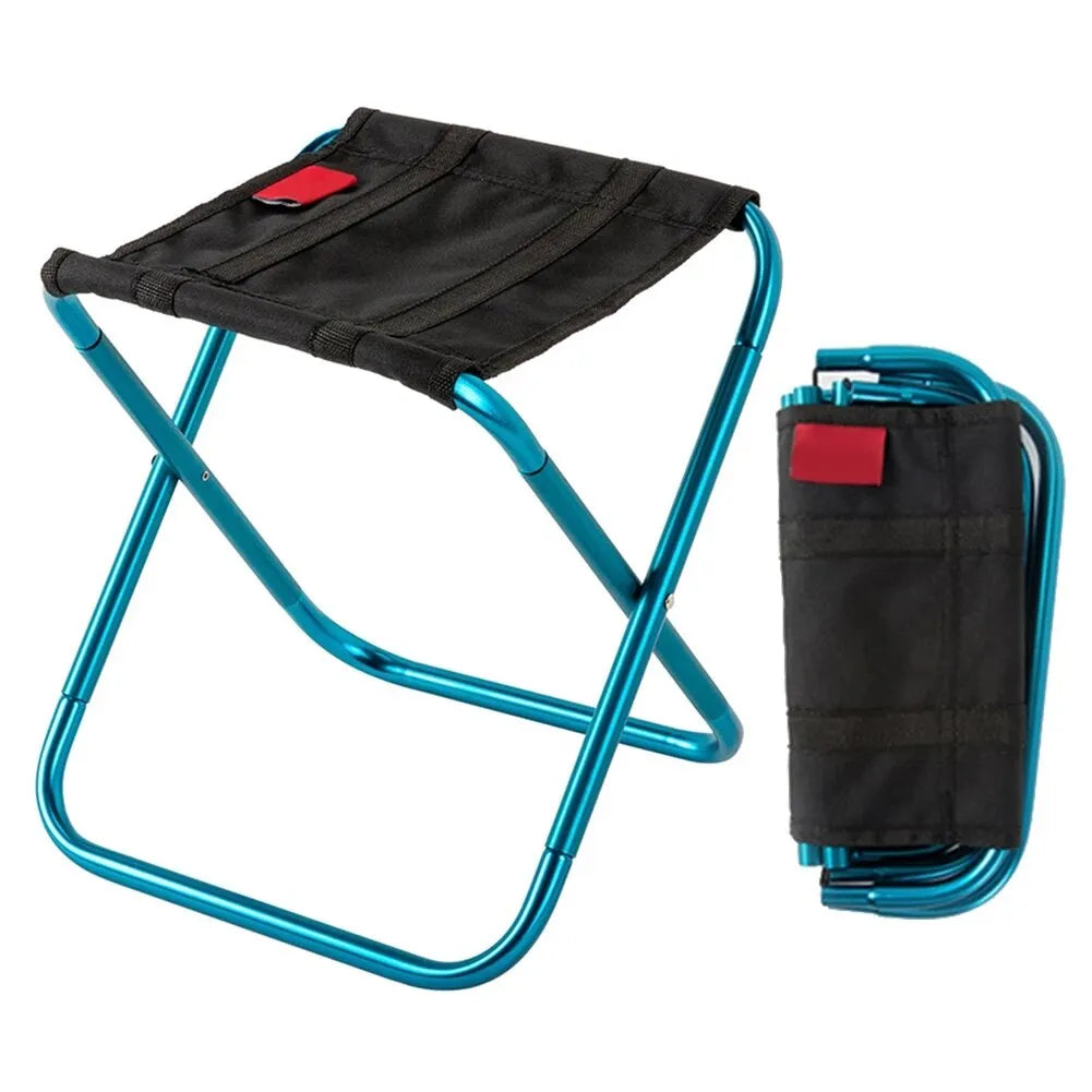Outdoor Aluminium Alloy Portable Folding Picnic Camping Stool MIni Storage Fishing