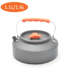 1.1/1.6L Outdoor Kettle Aluminum Alloy Pot Travel Pan Teapot Coffee Tableware Cookware