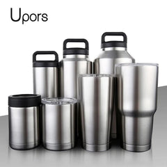 UPORS 304 Stainless Steel Water Bottle Double Wall Vacuum Beer Kettle Flasks