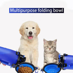350/1000ml Large Collapsible Dog Pet Folding Silicone Bowl Outdoor Travel Portable