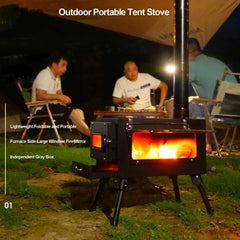 Tent Stove Camping Wood Stove Folding Stoves Fire Wood Heater For Winter Portable