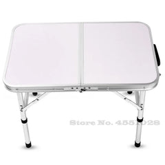Foldable Aluminum Table For Camping Dinning Light Weight Laptop Bed Desk Adjustable