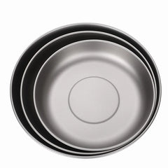 Titanium Plate Camping Pan Dish with Mesh Bag Outdoor Camping Picnic Tableware