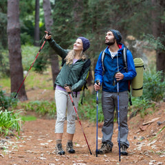 5-Section Portable Outdoor Fold Trekking Pole Walking Hiking Stick Telescopic Club