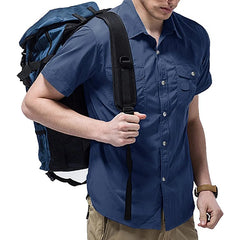 EKLENTSON Quick Dry Tactical Shirt Men Hiking Fishing Shirt Removable Long Sleeve