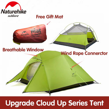 Naturehike Cloud Up 1 2 3 Tent Ultralight Camping Tent for 1-3 People Outdoor Travel