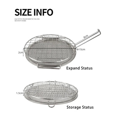 Outdoor Mini Roaster Foldable Portable Stainless Steel Multifunctional Bbq Mesh Rack