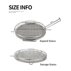 Outdoor Mini Roaster Foldable Portable Stainless Steel Multifunctional Bbq Mesh Rack