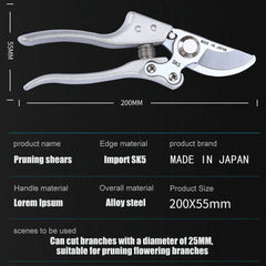 Garden Tools Garden Pruning Shears Plant Trim Horticulture Hand Pruner Shrub Garden