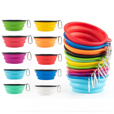 1000ml Large Collapsible Dog Pet Folding Silicone Bowl Outdoor Travel Portable Puppy