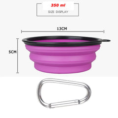 1000ml Large Collapsible Dog Pet Folding Silicone Bowl Outdoor Travel Portable Puppy