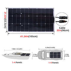 Solar Panel Kit 12V Complete 330W 220W 110W Flexible Power Station 12V Battery