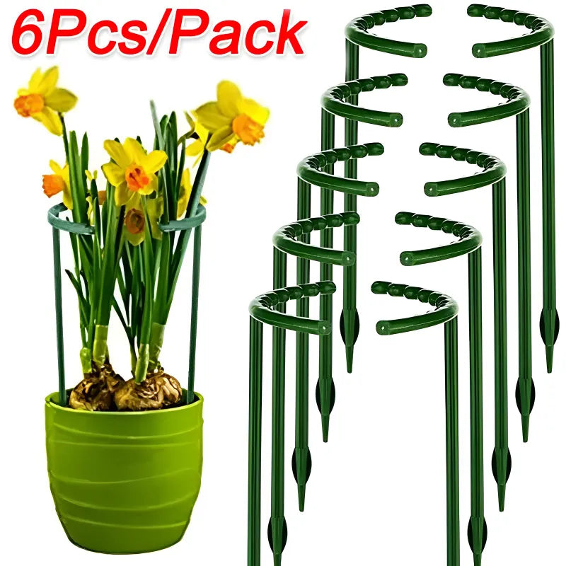 2/4/6Pcs Plastic Support Pile Stand Plant Support Pile for Flowers Greenhouses