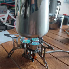 Outdoor Portable Three Head Stove Camping Windproof Stove High-power Burner