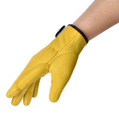 Work gloves sheepskin leather workers work welding safety protection garden sports