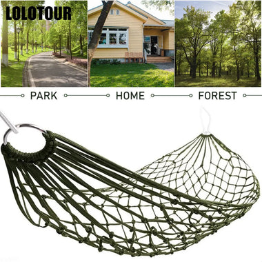 180x80cm Single Nylon Net Hammock Swing Hanging Sleeping Bed Chair Lightweight