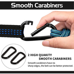 Solid Color Parachute Hammock with Hammock straps and Black carabiner Camping