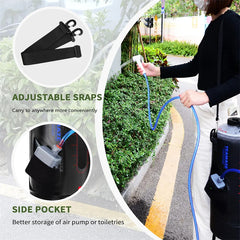 Camping Shower Bag Heated Folding Outdoor Bath Water Bag PVC Inflatable Auto Pressure